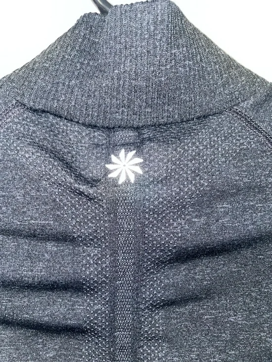 Athleta Charcoal Gray Half-Zip Long Sleeve Active Pullover - Picture 3 of 4